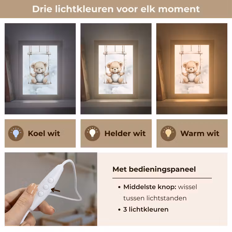 Nachtlampje - Beer - Baby - Dier - Kinderen — 7