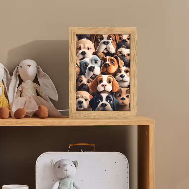 Nachtlampje - Hond - Patronen - Dieren - Bruin - Meisje - Jongen — 3