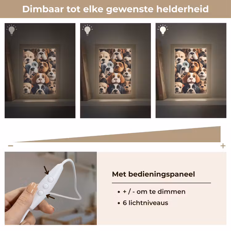 Nachtlampje - Hond - Patronen - Dieren - Bruin - Meisje - Jongen — 6