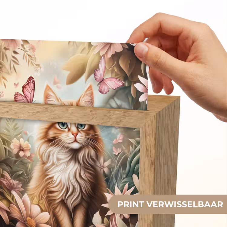 Nachtlampje - Kat - Bloemen - Vlinders - Roze — 4
