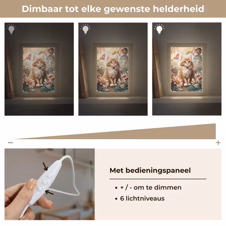 Nachtlampje - Kat - Bloemen - Vlinders - Roze — 6