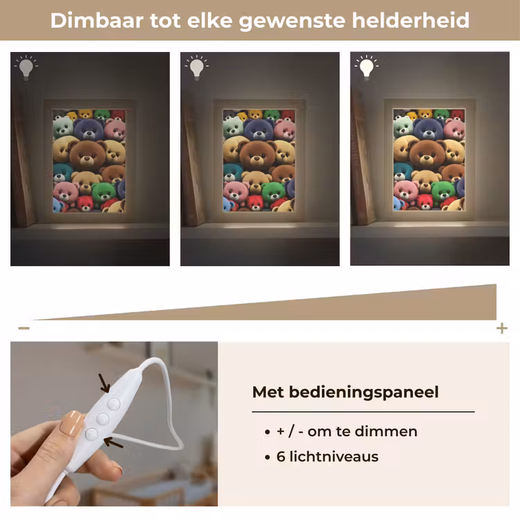 Nachtlampje - Knuffelbeer - Teddy - Design - Kids — 6
