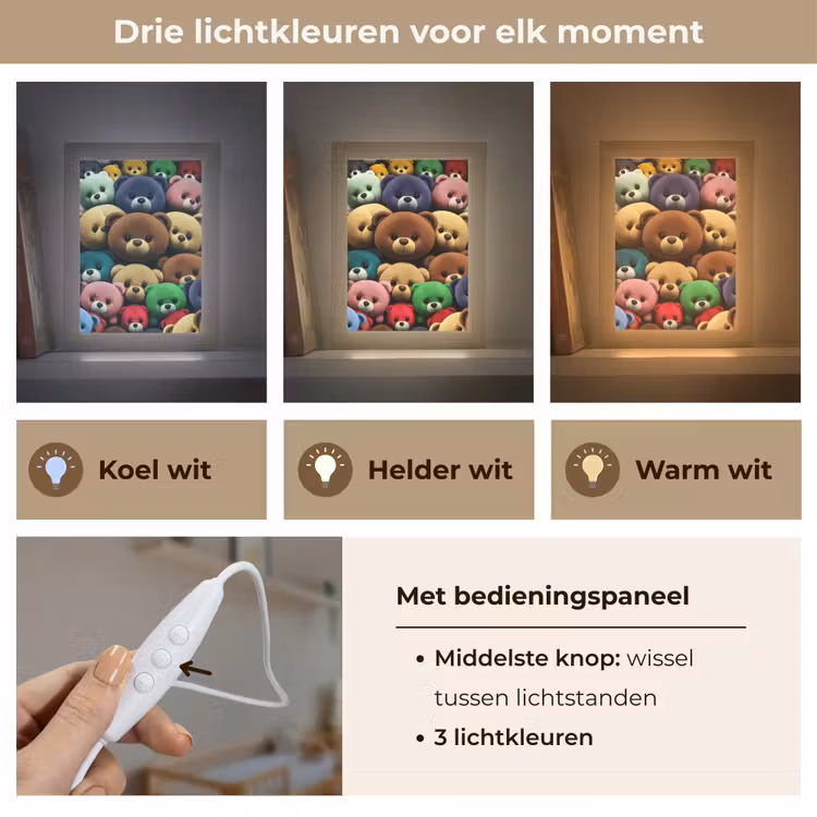 Nachtlampje - Knuffelbeer - Teddy - Design - Kids — 7