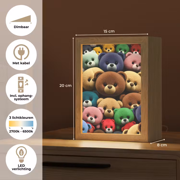 Nachtlampje - Knuffelbeer - Teddy - Design - Kids — 8