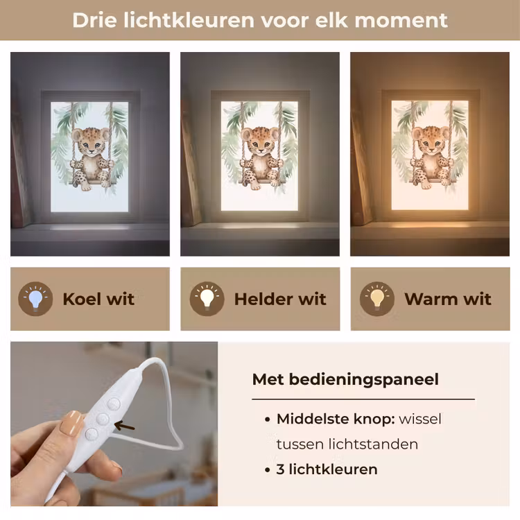 Nachtlampje - Luipaard - Dier - Kinderen - Jungle — 7