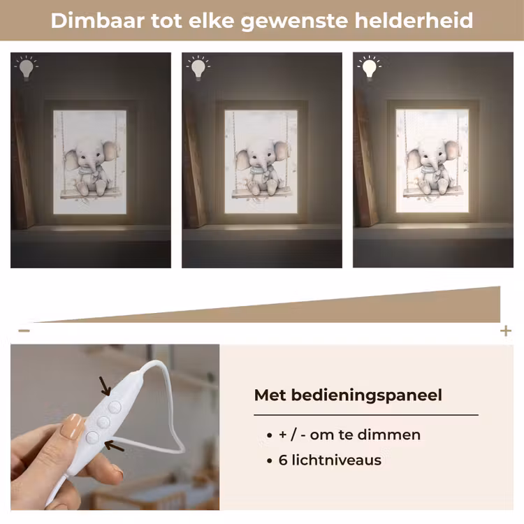 Nachtlampje - Olifant - Dier - Kinderen — 6
