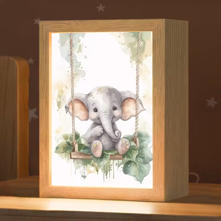 Nachtlampje - Olifant - Dier - Kinderen - Jungle — 1