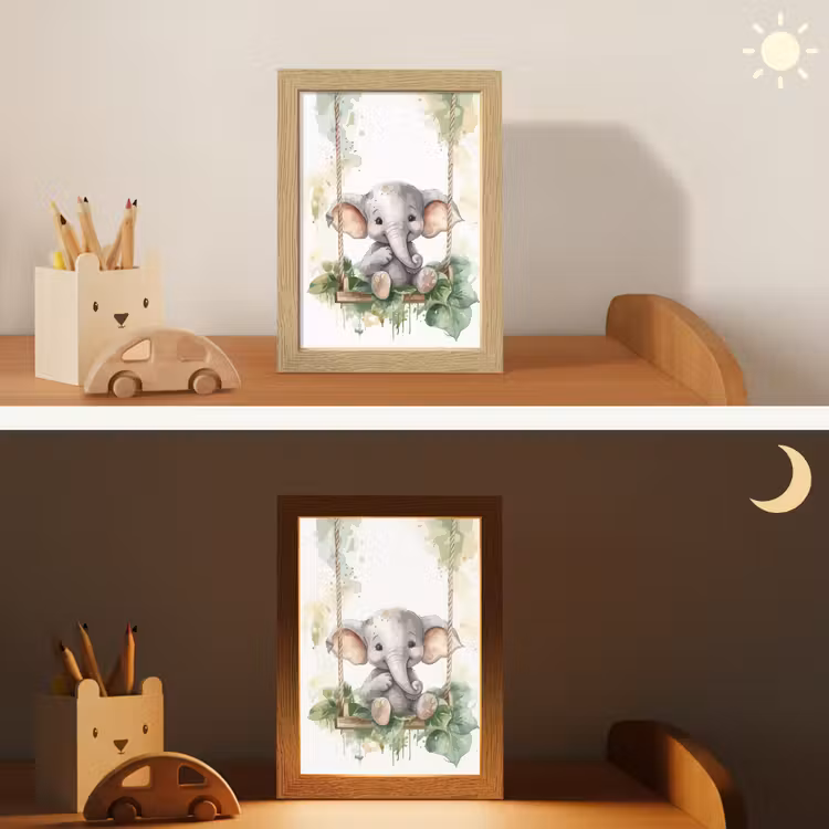 Nachtlampje - Olifant - Dier - Kinderen - Jungle — 5