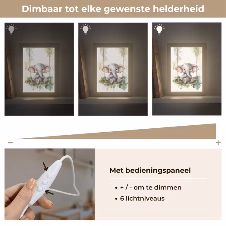 Nachtlampje - Olifant - Dier - Kinderen - Jungle — 6