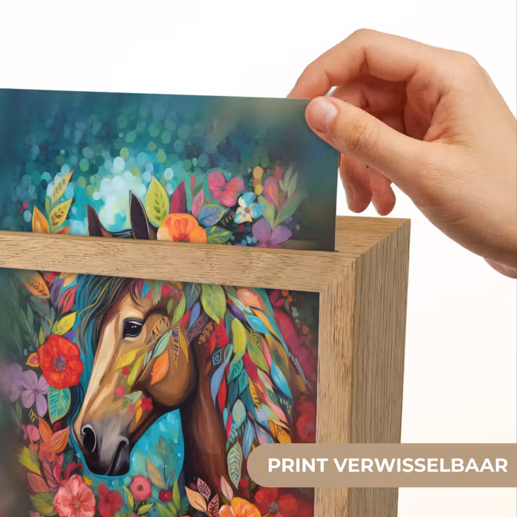 Nachtlampje - Paard - Bloemen - Schilderij - Natuur - Verf — 4