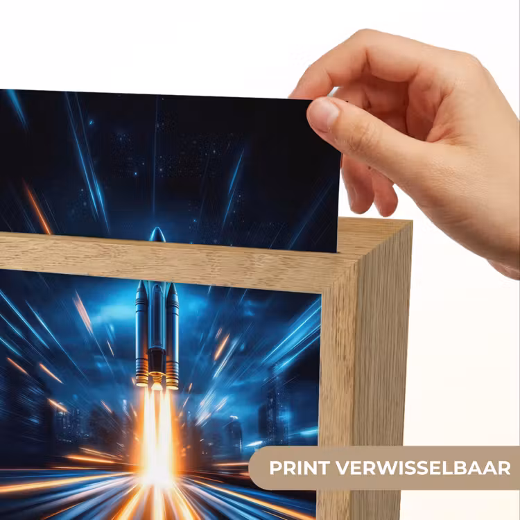 Nachtlampje - Raket - Ruimte - Blauw - Licht — 4