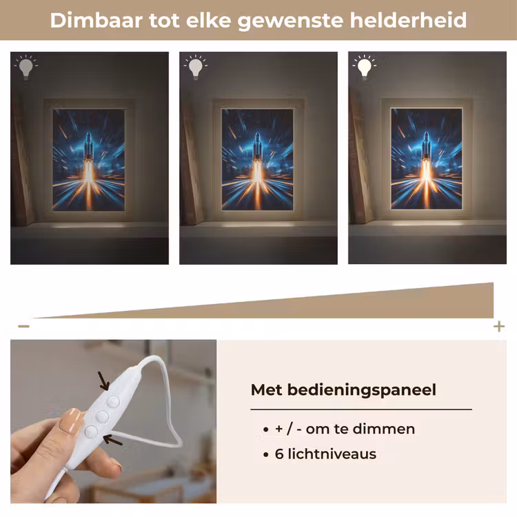 Nachtlampje - Raket - Ruimte - Blauw - Licht — 6