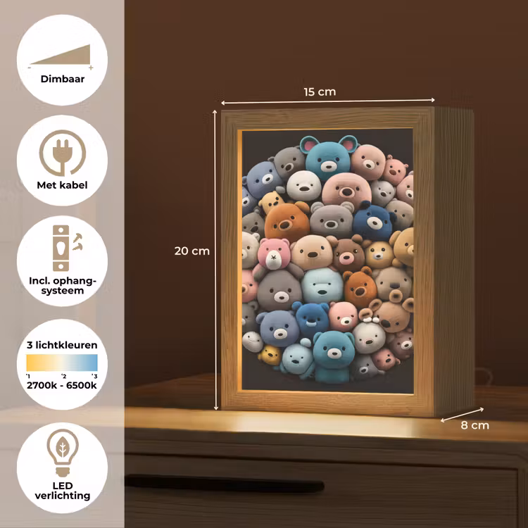 Nachtlampje - Teddybeer - Knuffel - Dieren - Meisjes - Jongens — 8