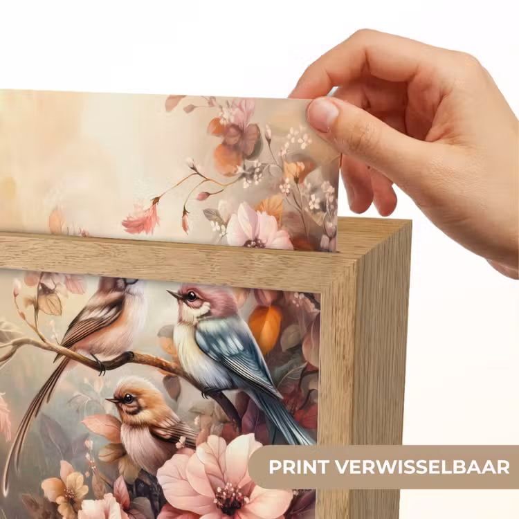Nachtlampje - Vogels - Bloemen - Roze - Pastel — 4