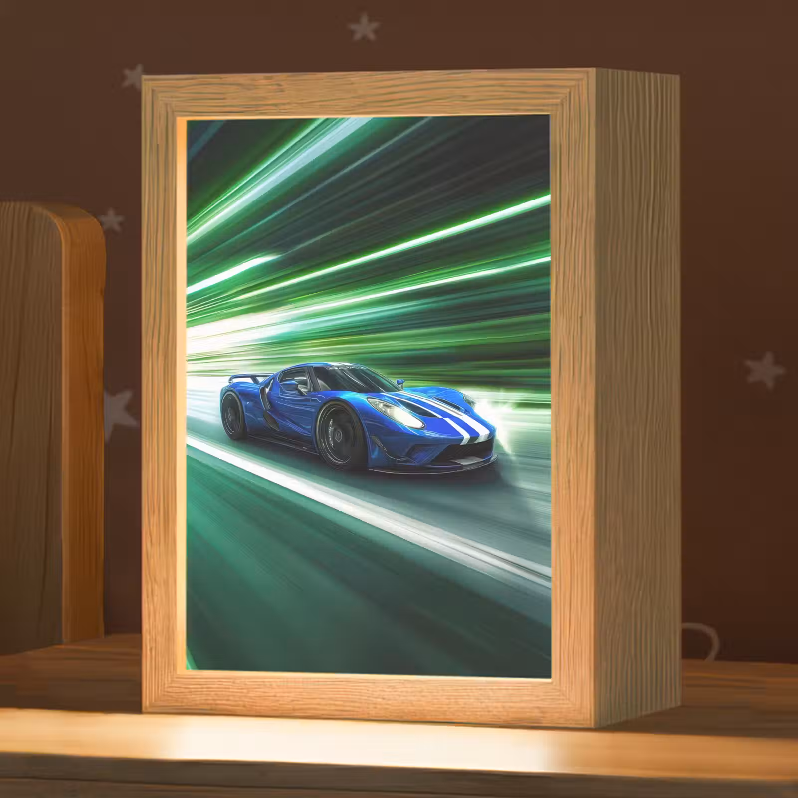 Nachtlampje - Race auto - Blauw - Groen — 1