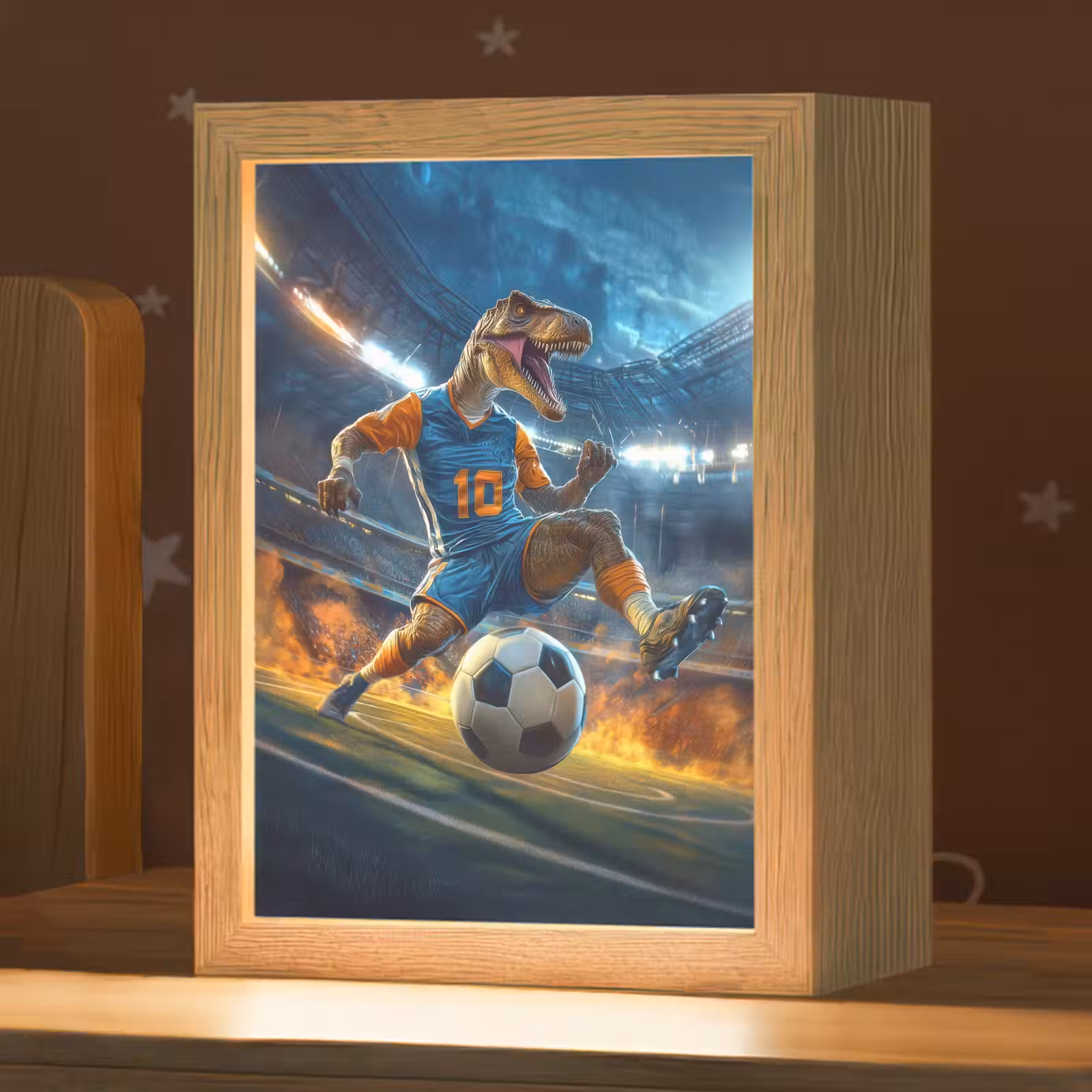 Nachtlampje - T-Rex - Voetbal - Stadion — 1