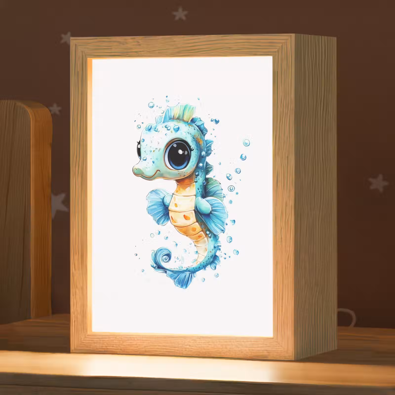 Nachtlampje - Zeepaardje - Spetters - Blauw — 1