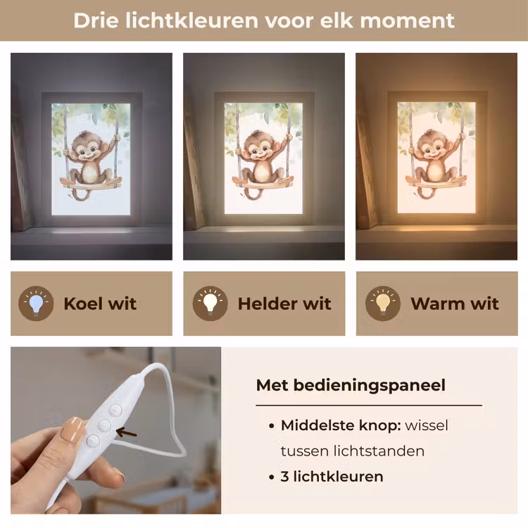 Nachtlampje - Aap - Dier - Kinderen - Jungle — 7