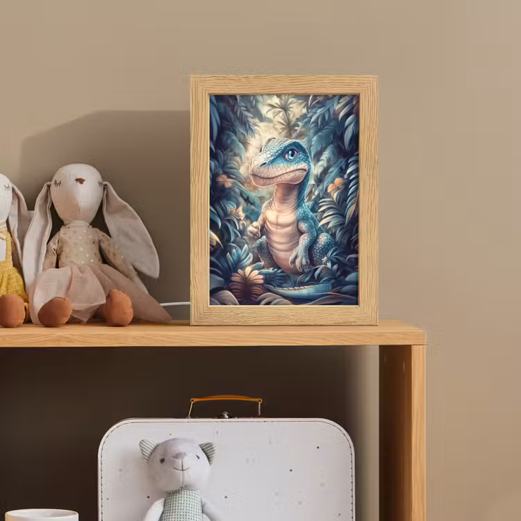 Nachtlampje - Dino - Jungle - Blauw — 3