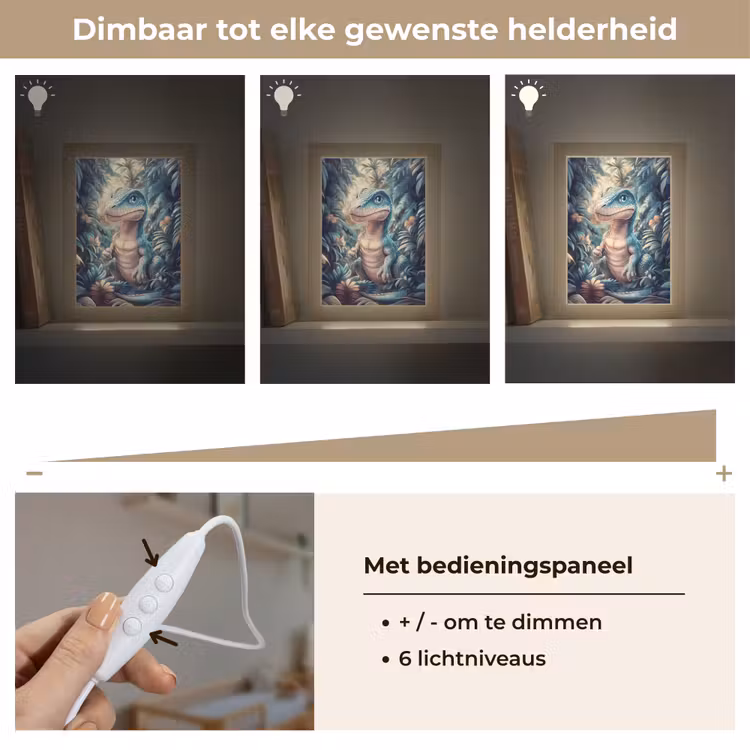 Nachtlampje - Dino - Jungle - Blauw — 6