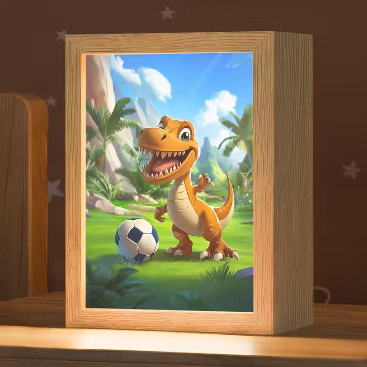 Nachtlampje - Dino - Voetbal - Groen — 1