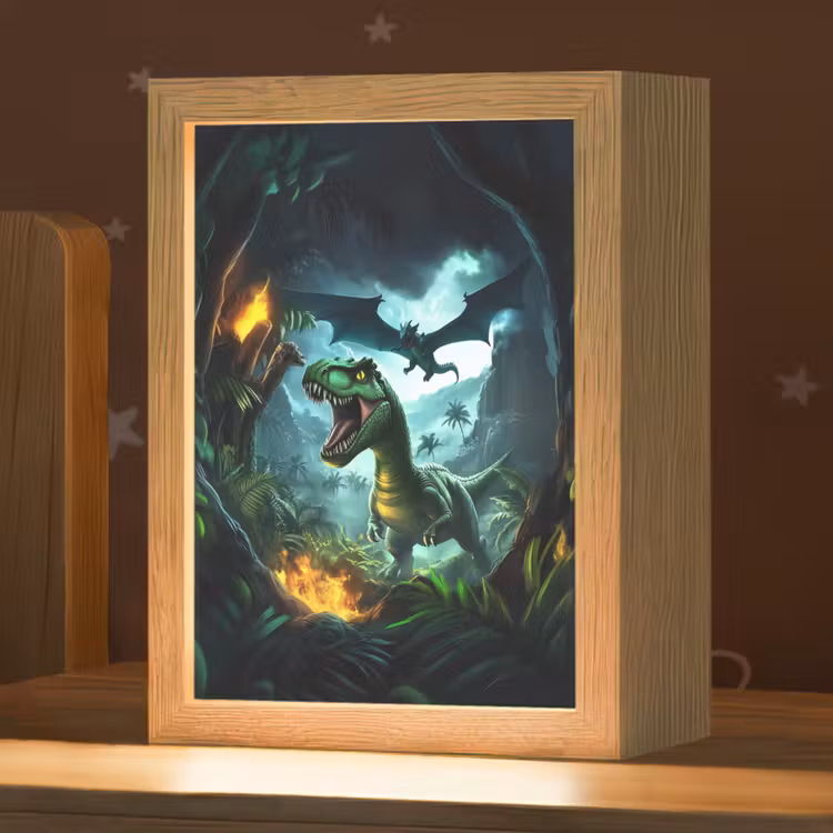 Nachtlampje - Dinosaurus - Draak - Jungle - Groen — 1