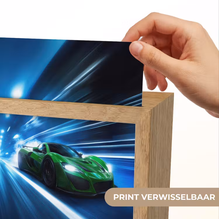 Nachtlampje - Groene racewagen - Blauw - Neon - Licht — 4