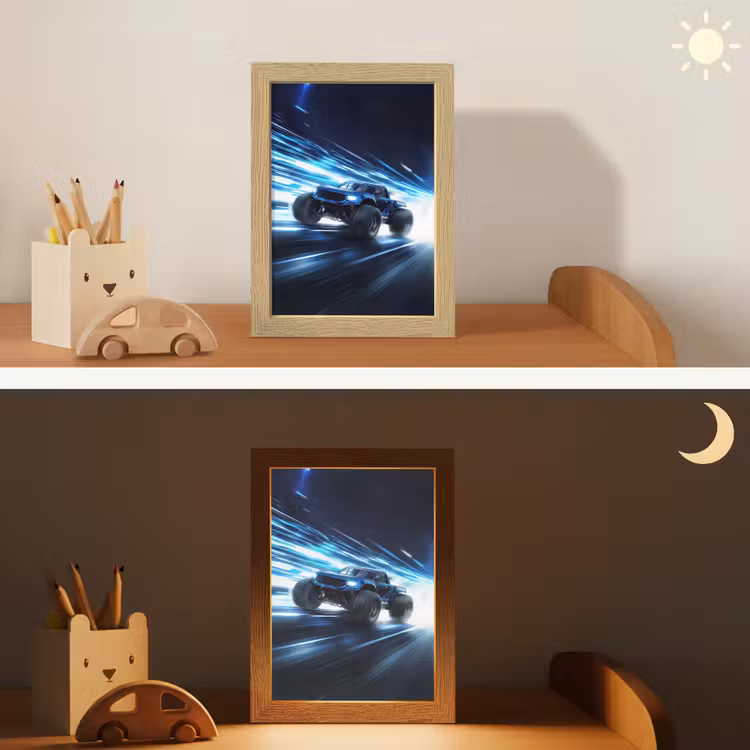 Nachtlampje - Monstertruck - Blauw - Neon - Lichten — 5