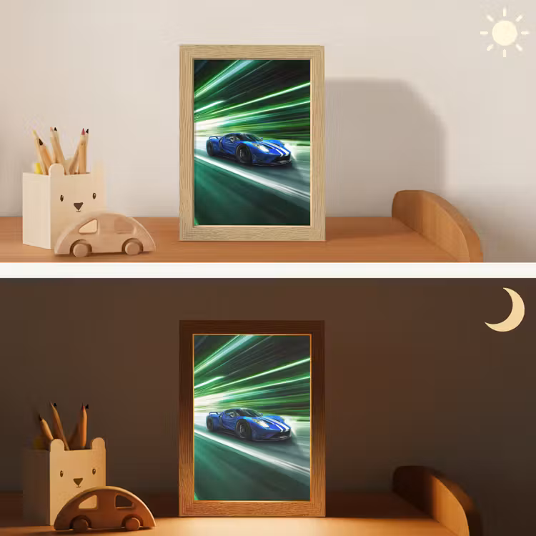 Nachtlampje - Race auto - Blauw - Groen — 5
