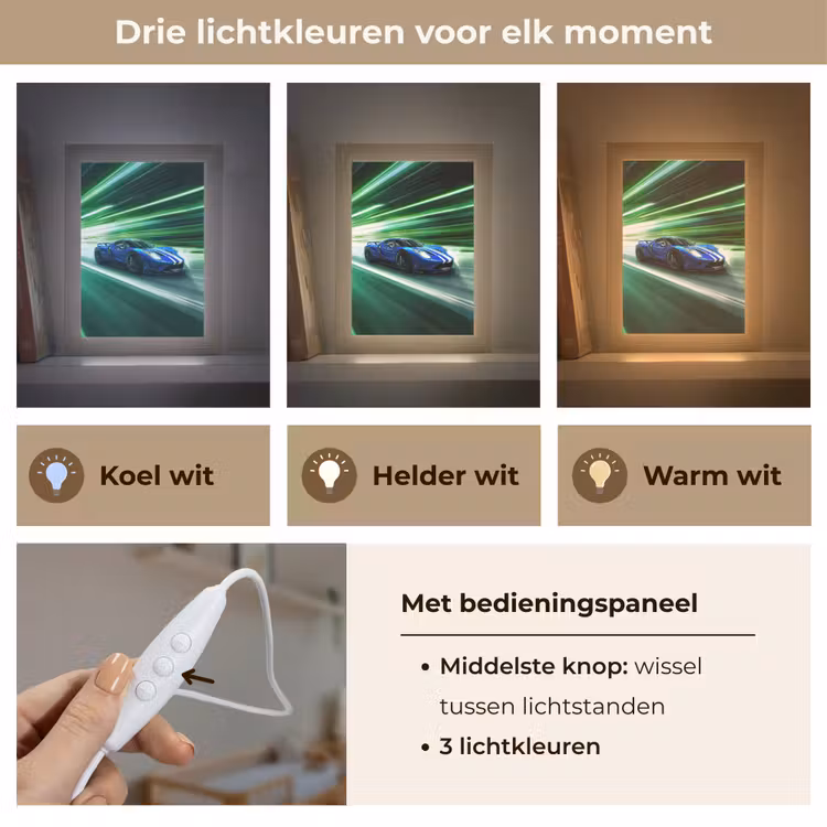 Nachtlampje - Race auto - Blauw - Groen — 7