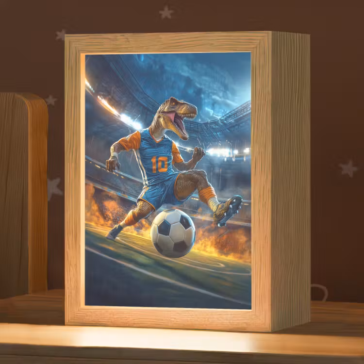 Nachtlampje - T-Rex - Voetbal - Stadion — 1
