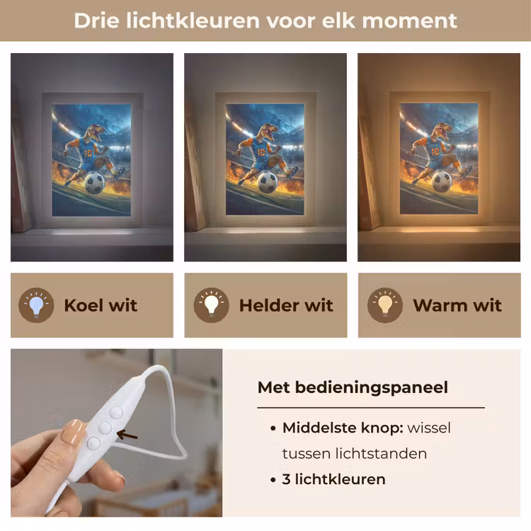 Nachtlampje - T-Rex - Voetbal - Stadion — 7