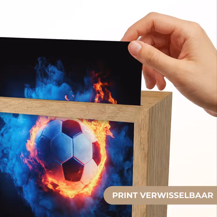 Nachtlampje - Voetbal - Vuur - IJs - Blauw — 4