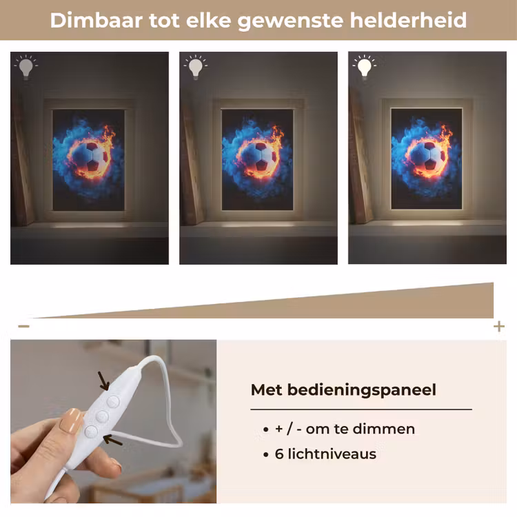 Nachtlampje - Voetbal - Vuur - IJs - Blauw — 6