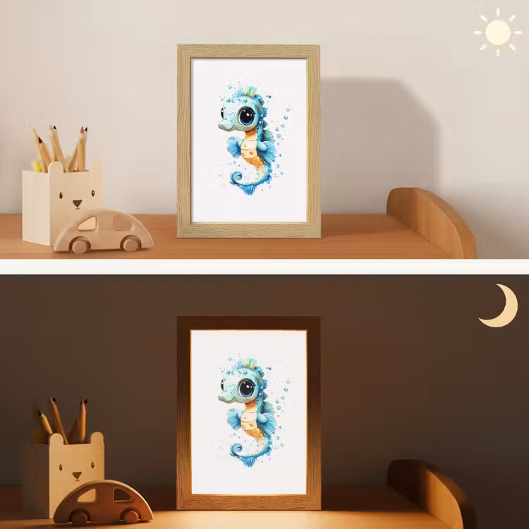 Nachtlampje - Zeepaardje - Spetters - Blauw — 5