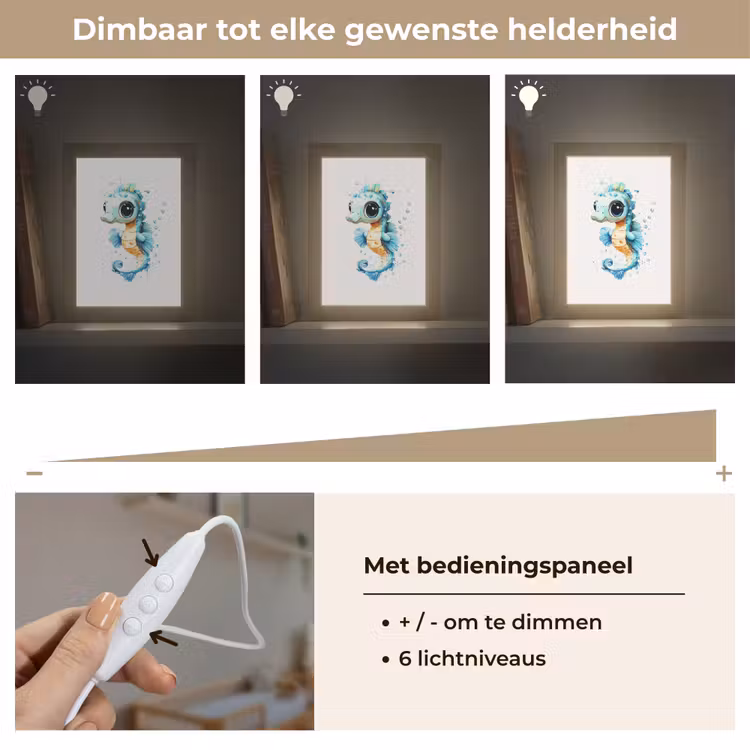 Nachtlampje - Zeepaardje - Spetters - Blauw — 6