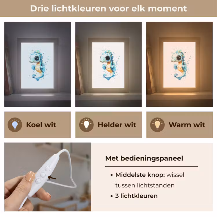 Nachtlampje - Zeepaardje - Spetters - Blauw — 7
