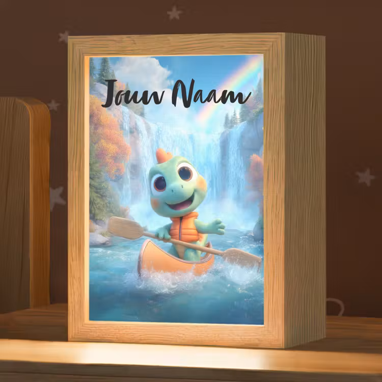 Nachtlampje met naam - Dino - Natuur - Waterval — 1
