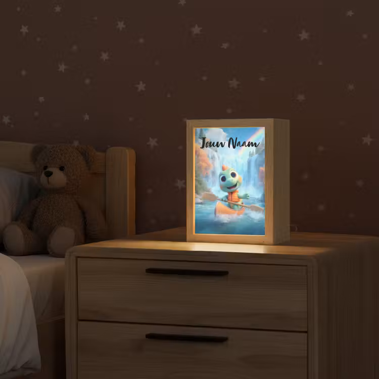 Nachtlampje met naam - Dino - Natuur - Waterval — 2