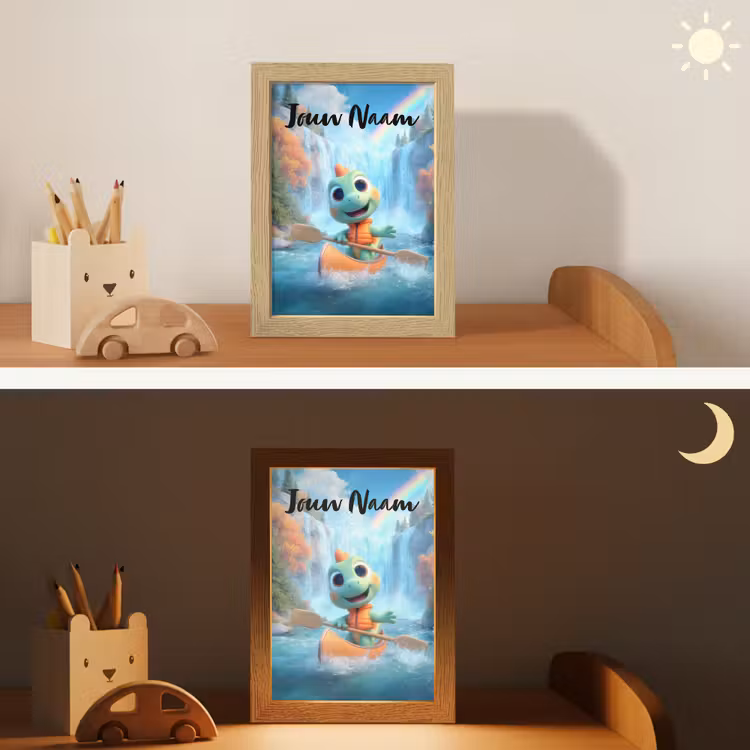 Nachtlampje met naam - Dino - Natuur - Waterval — 5