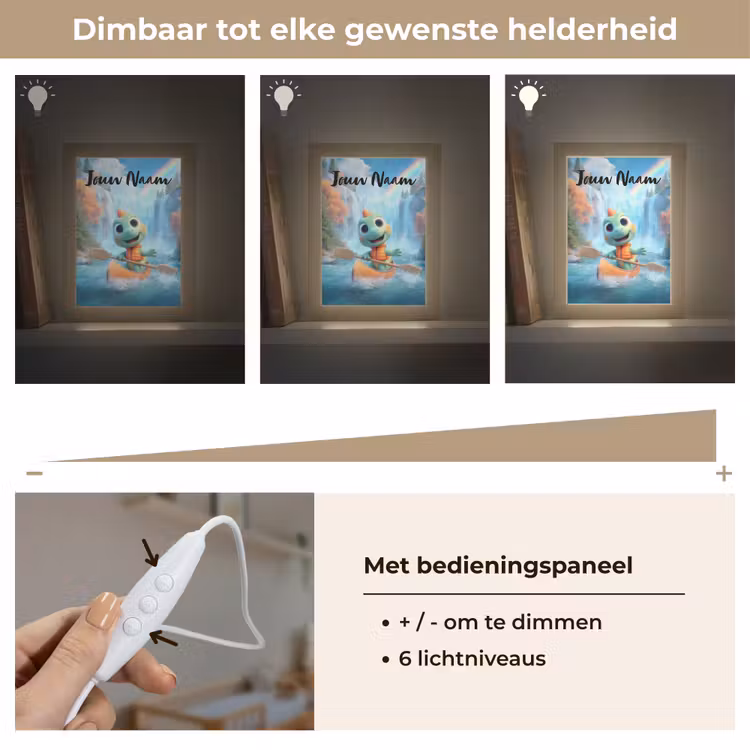 Nachtlampje met naam - Dino - Natuur - Waterval — 6
