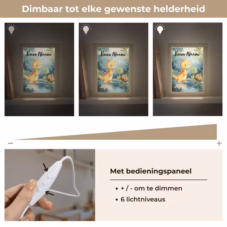 Nachtlampje met naam - Dino - Schildpad - Jungle — 6