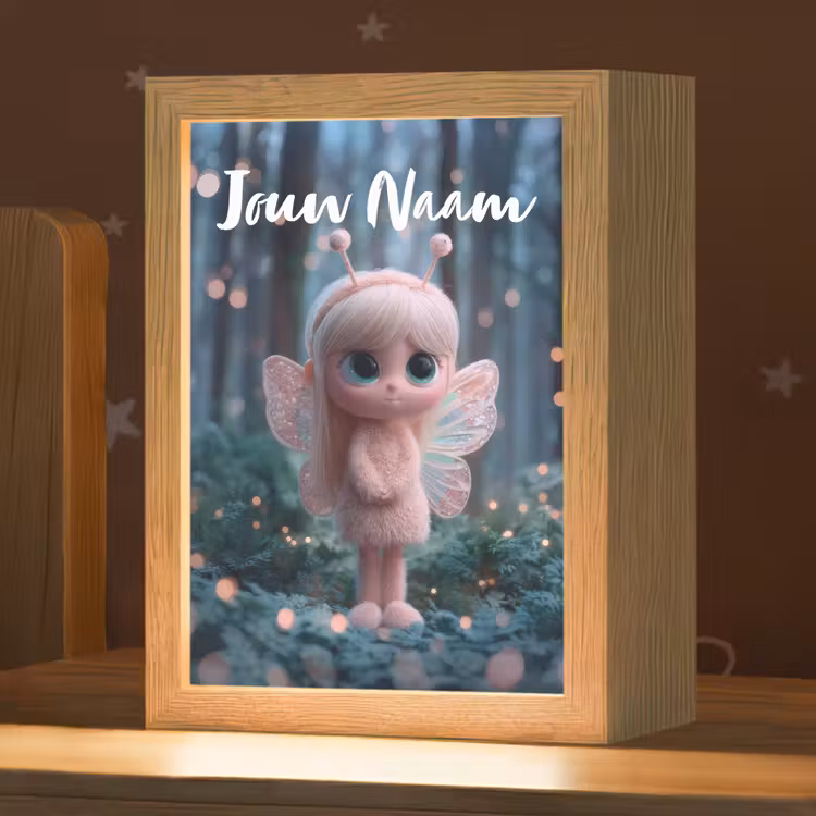 Nachtlampje met naam - Fairy - Bos - Glitters — 1