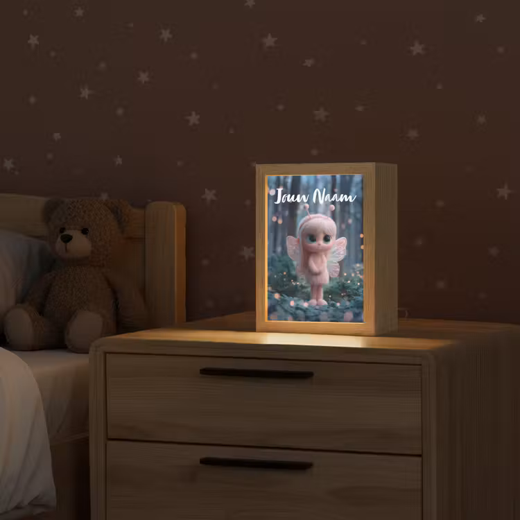Nachtlampje met naam - Fairy - Bos - Glitters — 2