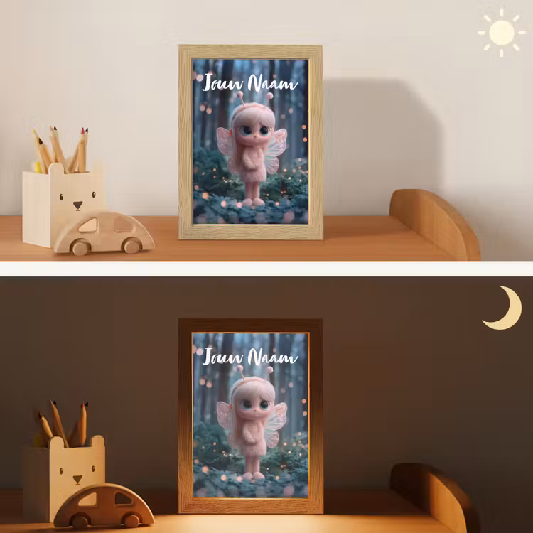 Nachtlampje met naam - Fairy - Bos - Glitters — 5