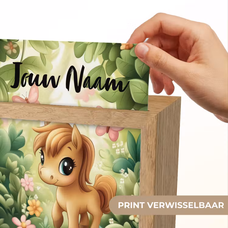 Nachtlampje met naam - Paard - Bloemen - Vlinders — 4