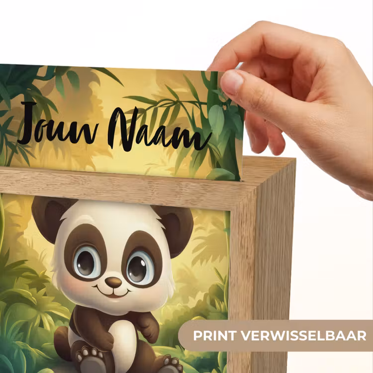 Nachtlampje met naam - Panda - Bamboebos - Groen — 4