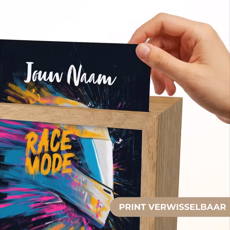 Nachtlampje met naam - Racehelm - Abstract - Verf - Kleurrijk — 4
