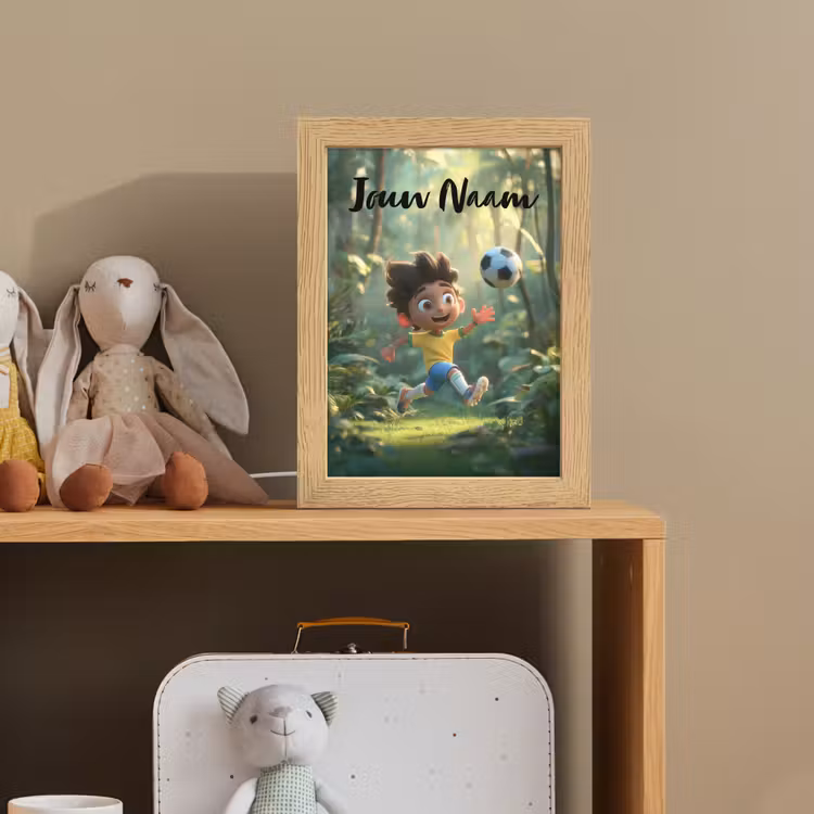 Nachtlampje met naam - Voetbal - Jongen - Bos — 3