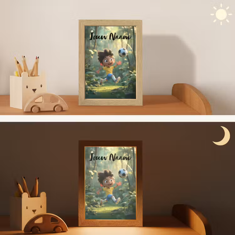 Nachtlampje met naam - Voetbal - Jongen - Bos — 5